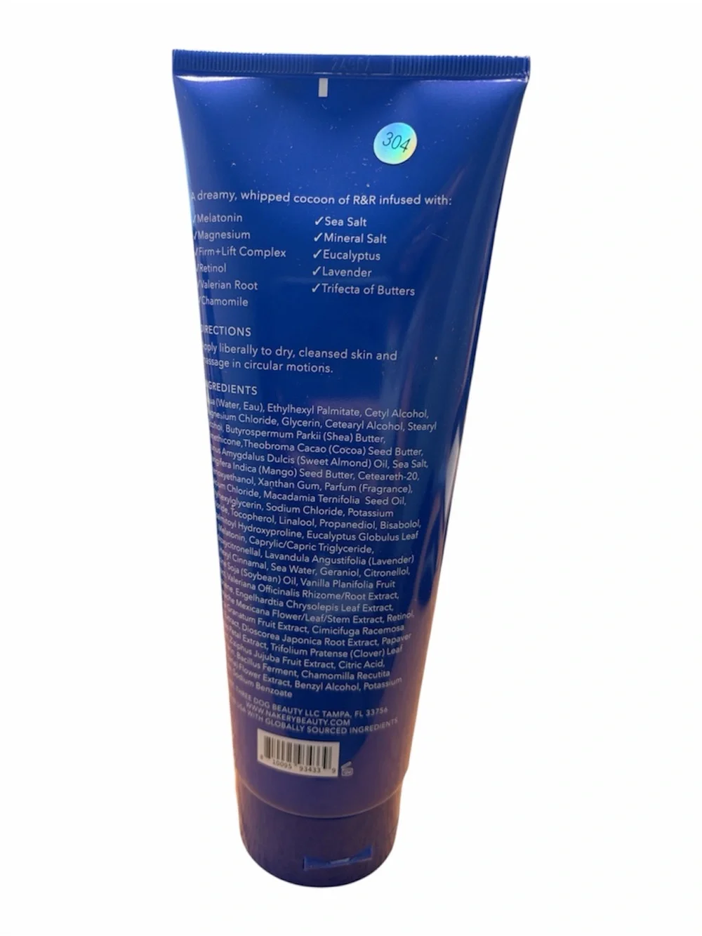 Nakery Beauty Relax + Repair Body Balm — Deep Blue Tube